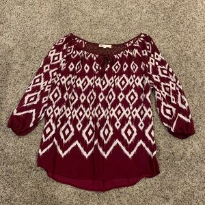 Burgundy Blouse